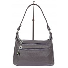 На фото 2 - Женская классическая сумка из искусственной кожи, цвет серый
