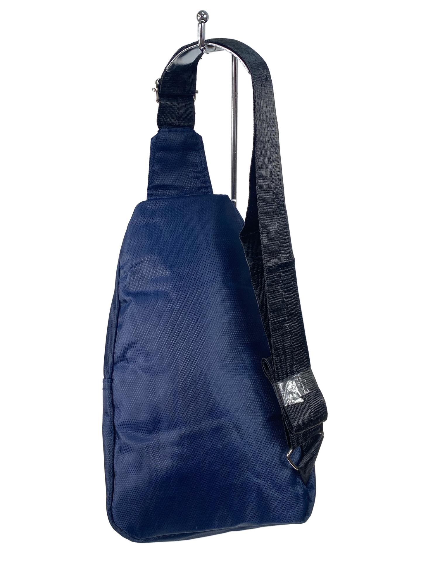 На фото 2 - Мужская сумка-слинг из текстиля, цвет синий
