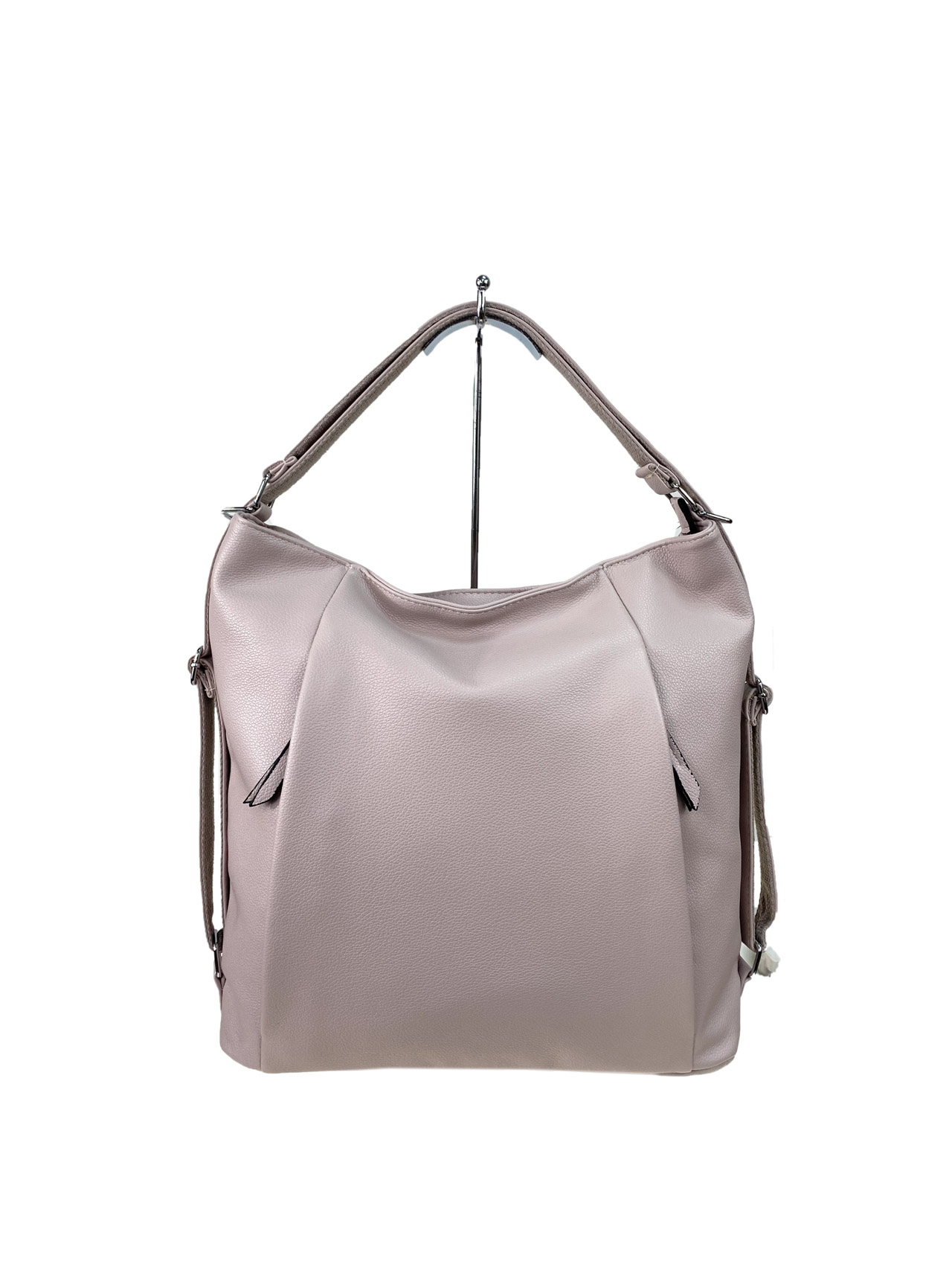 На фото 3 - Женская сумка шоппер из искусственной кожи, цвет бежево серый