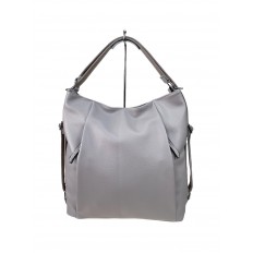 На фото 3 - Женская сумка шоппер из искусственной кожи, цвет светло серый