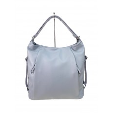 На фото 3 - Женская сумка шоппер из искусственной кожи, цвет серо-голубой