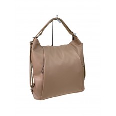 На фото 2 - Женская сумка шоппер из искусственной кожи, цвет песочный