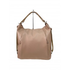 На фото 3 - Женская сумка шоппер из искусственной кожи, цвет песочный