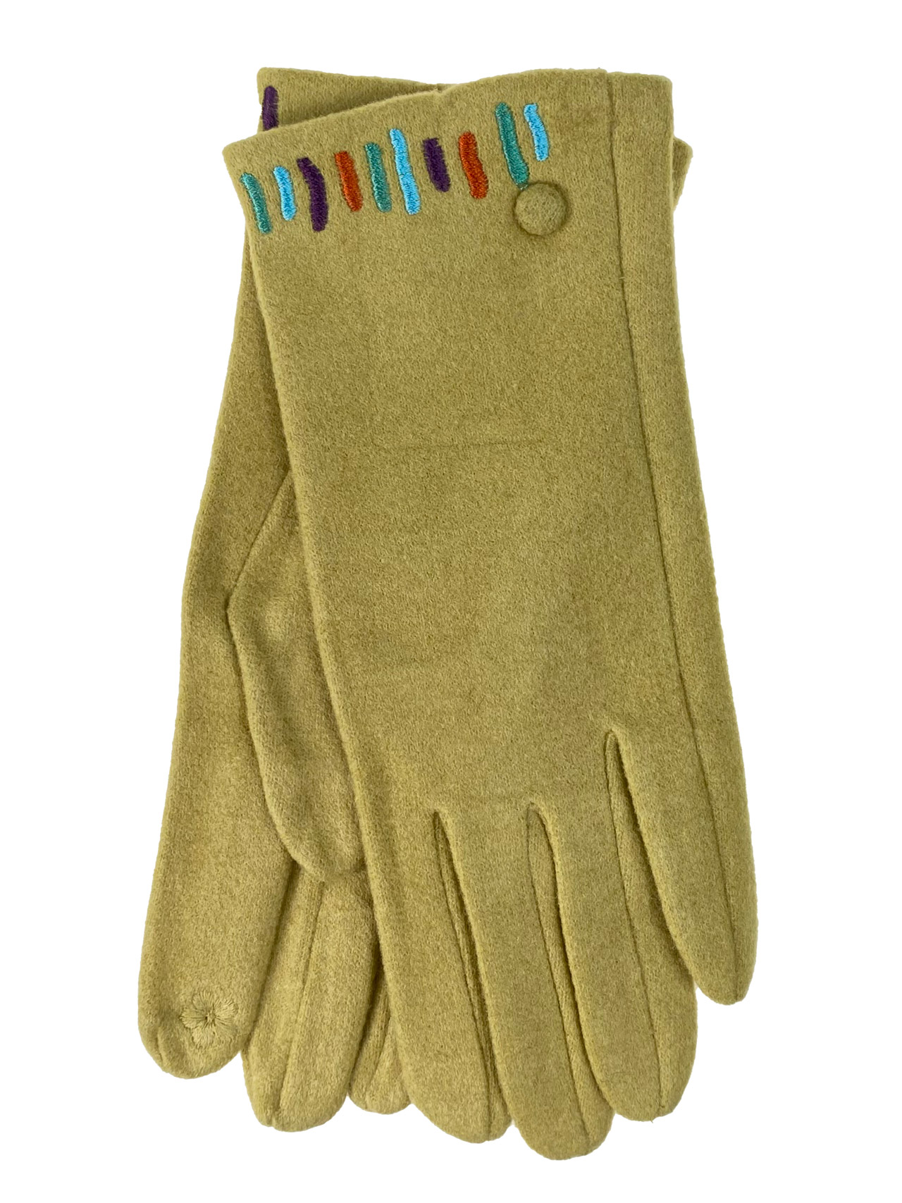 На фото 1 - Женские демисезонные кашемировые перчатки, цвет горчичный