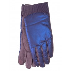 На фото 1 - Комбинированные женские перчатки, цвет фиолетовый