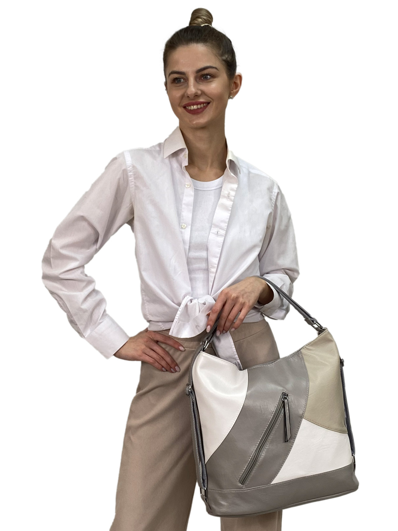 На фото 3 - Женская  сумка из искусственной кожи, мультицвет 