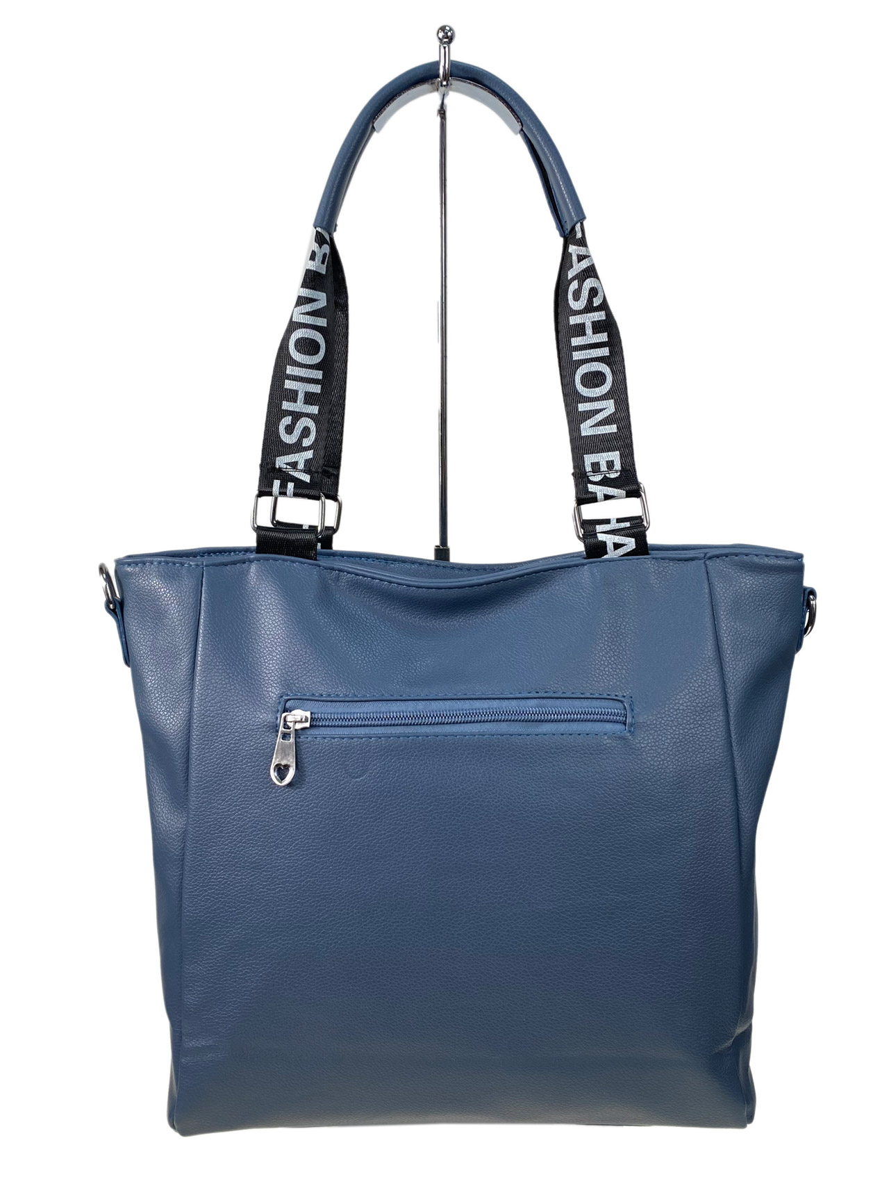 На фото 2 - Женская сумка из искусственной кожи цвет голубой