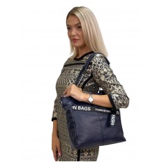 На фото 3 - Женская сумка из искусственной кожи цвет синий