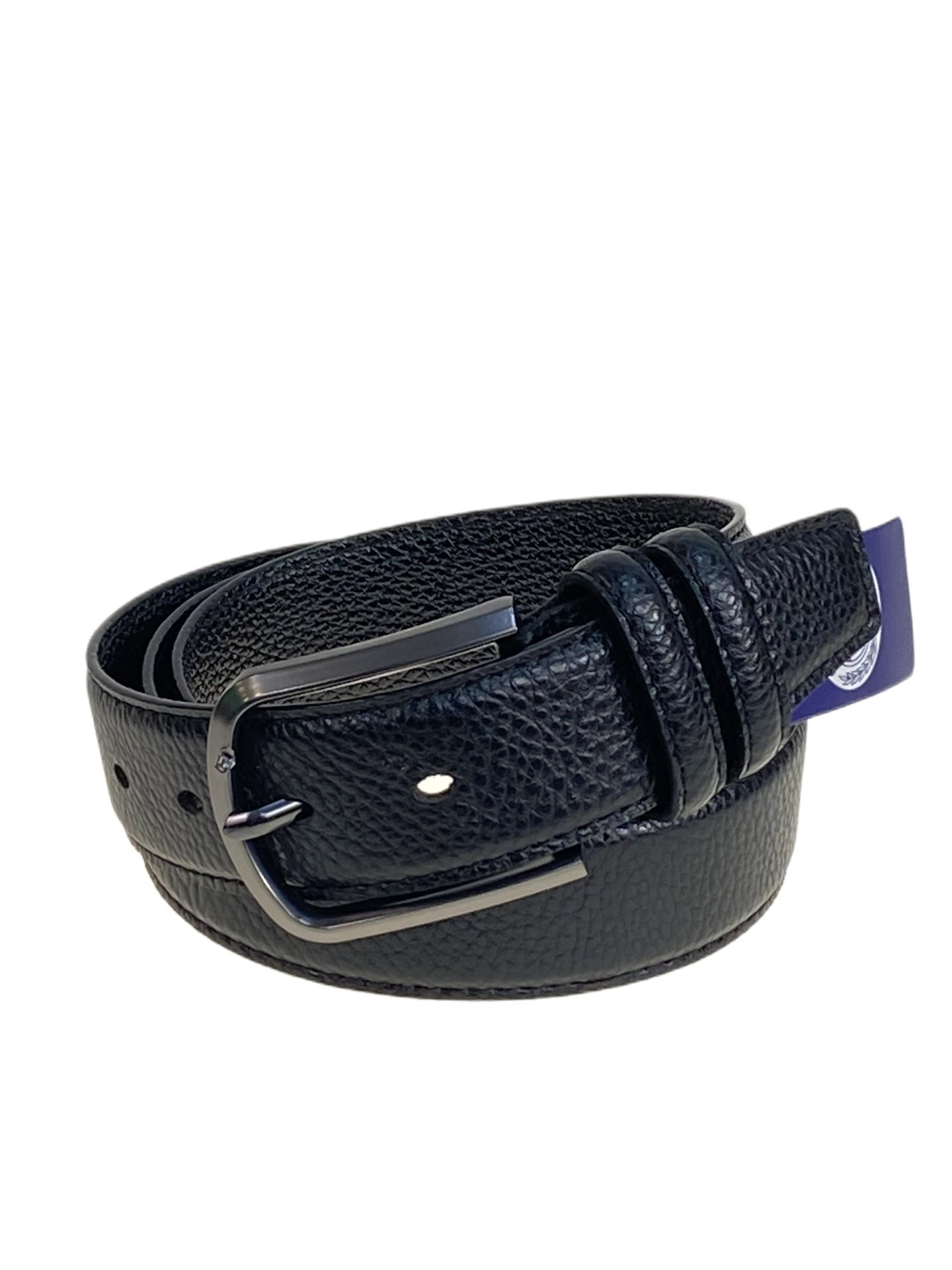 На фото 1 -  Ремень мужской из искусственной кожи, цвет черный