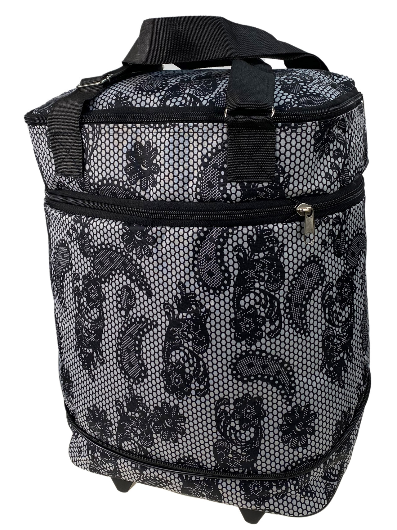 На фото 1 - Дорожная сумка - трансформер на колесах из текстиля, цвет серый с черным 