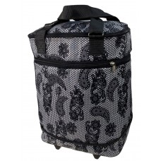 На фото 1 - Дорожная сумка - трансформер на колесах из текстиля, цвет серый с черным 