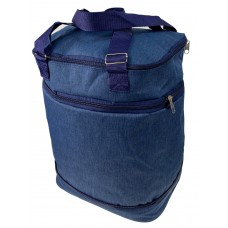 На фото 1 - Дорожная сумка - трансформер на колесах из текстиля, цвет синий
