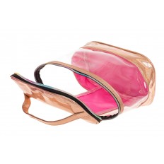 На фото 4 - Непромокаемая сумка-косметичка для бассейна, цвет персиковый