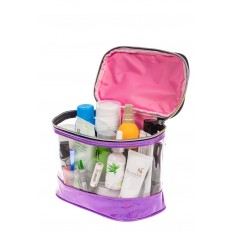 На фото 3 - Непромокаемая сумка-косметичка для бассейна, цвет фиолетовый