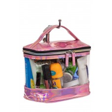 На фото 1 - Непромокаемая сумка-косметичка для бассейна, цвет бледно-розовый