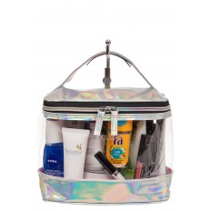 На фото 2 - Непромокаемая сумка-косметичка для бассейна, цвет серебро