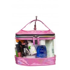 На фото 2 - Непромокаемая сумка-косметичка для бассейна, цвет ярко-розовый