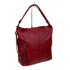 На фото 1 - Женская сумка  из искусственной кожи, цвет красный