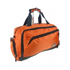На фото 1 - Дорожная сумка из текстиля , цвет оранжевый