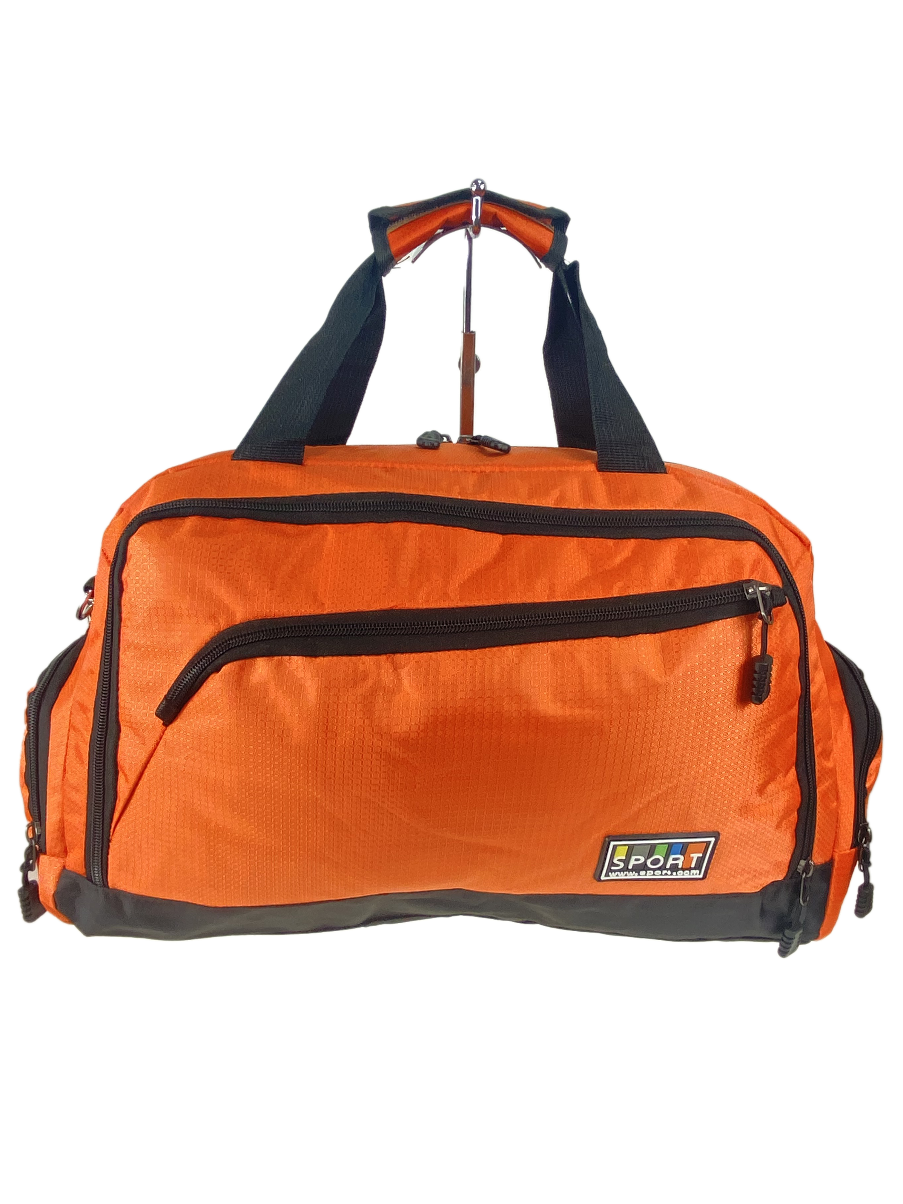На фото 2 - Дорожная сумка из текстиля , цвет оранжевый