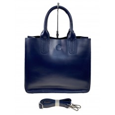 На фото 2 - Женская сумка из натуральной кожи, цвет синий