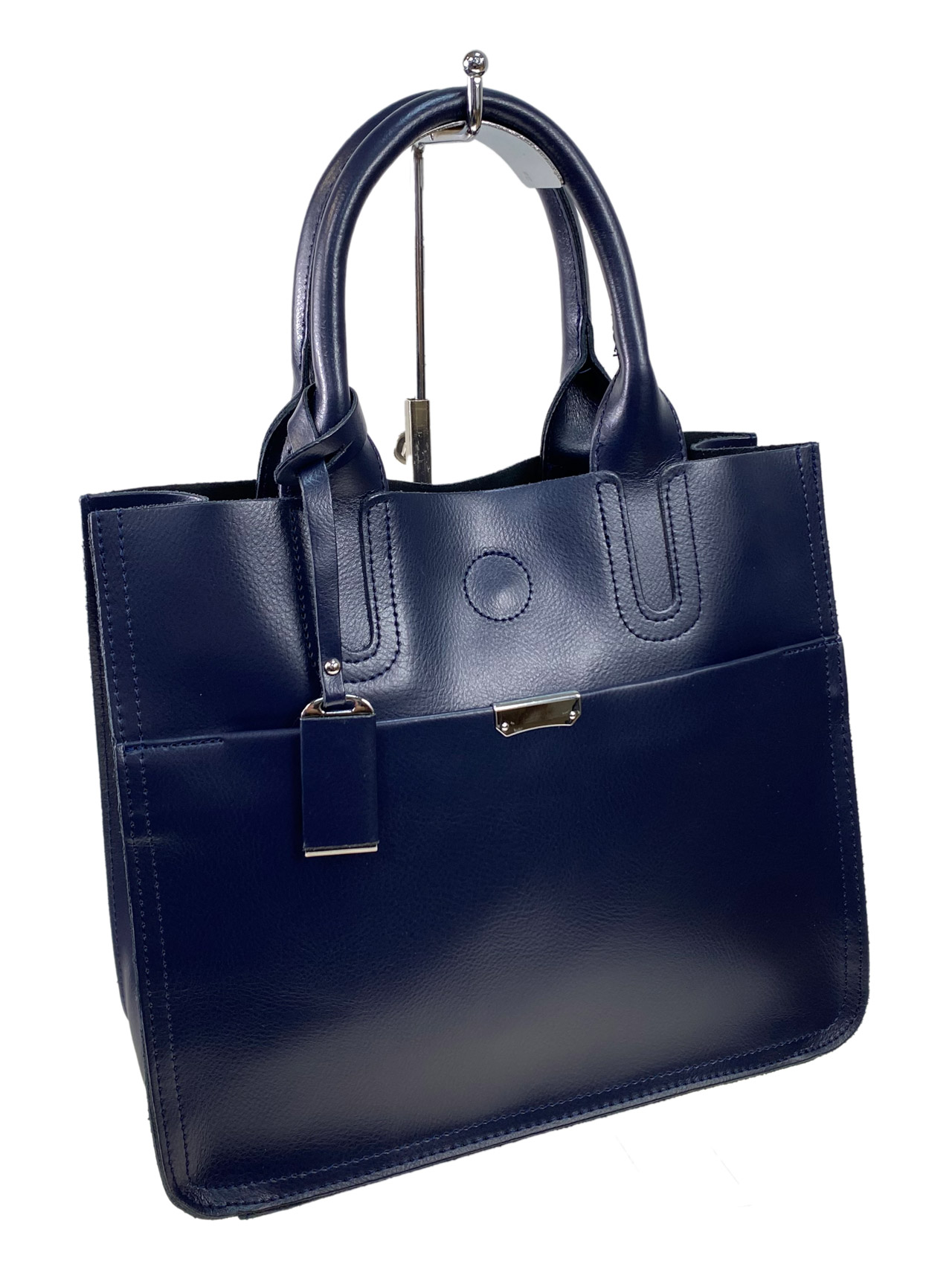 На фото 3 - Женская сумка из натуральной кожи, цвет синий