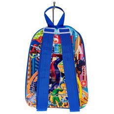 На фото 2 - Детский рюкзак с пластиковой вставкой, цвет темно-голубой