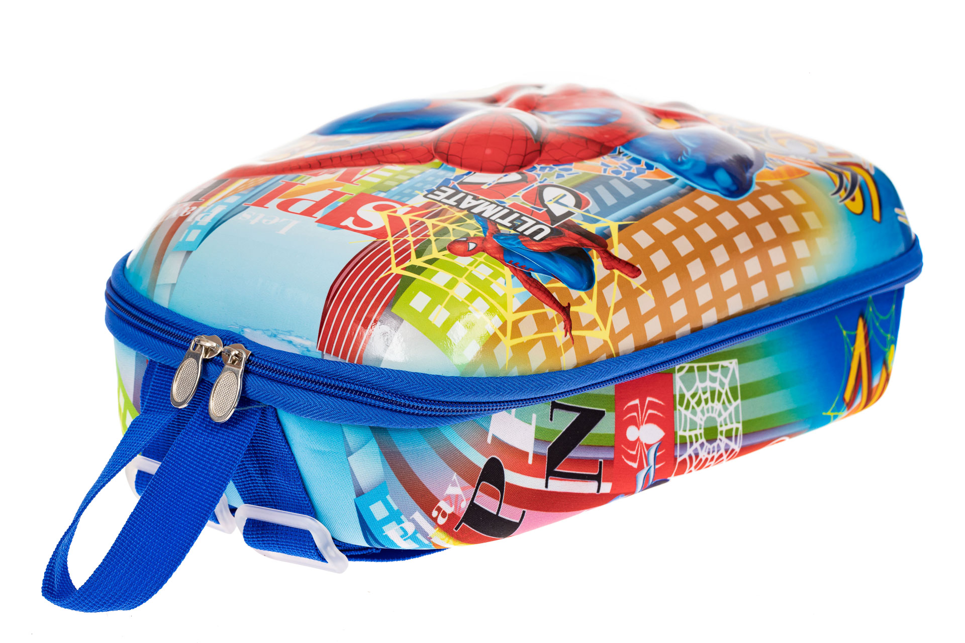 На фото 3 - Детский рюкзак с пластиковой вставкой, цвет темно-голубой