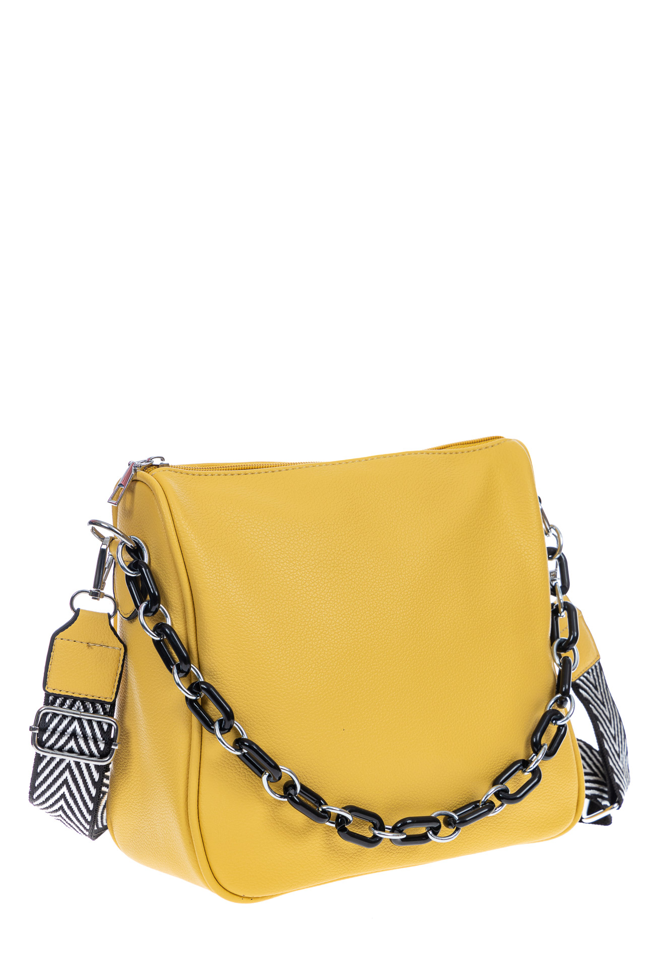 На фото 2 - Женская сумка из искусственной кожи, цвет желтый