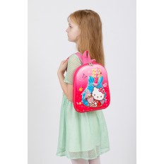 На фото 4 - Плоский детский рюкзачок, цвет розовый с голубым