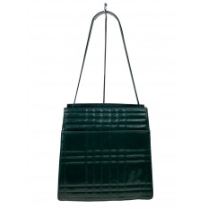 На фото 2 - Каркасная женская сумка из искусственной кожи, цвет зеленый