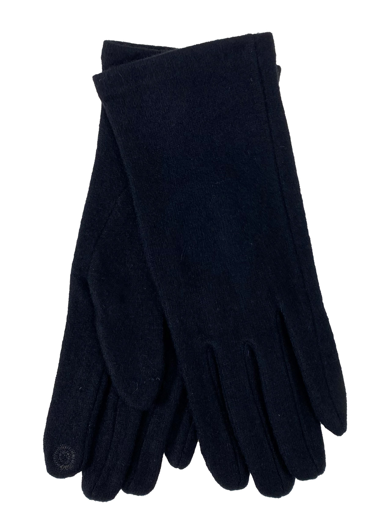 На фото 1 - Женские демисезонные перчатки из хлопка, цвет черный