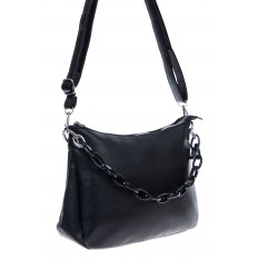 На фото 2 - Женская сумка кросс-боди из искусственной кожи, цвет  черный