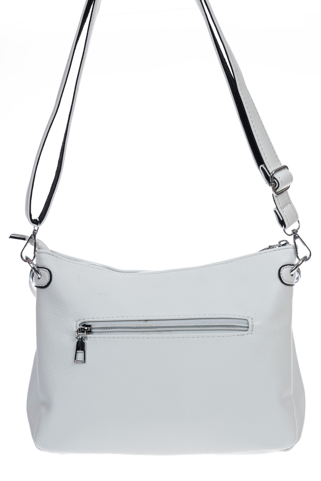 На фото 3 - Женская сумка кросс-боди из искусственной кожи, цвет белый