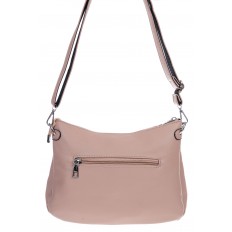 На фото 3 - Женская сумка кросс-боди из искусственной кожи, цвет нежно розовый