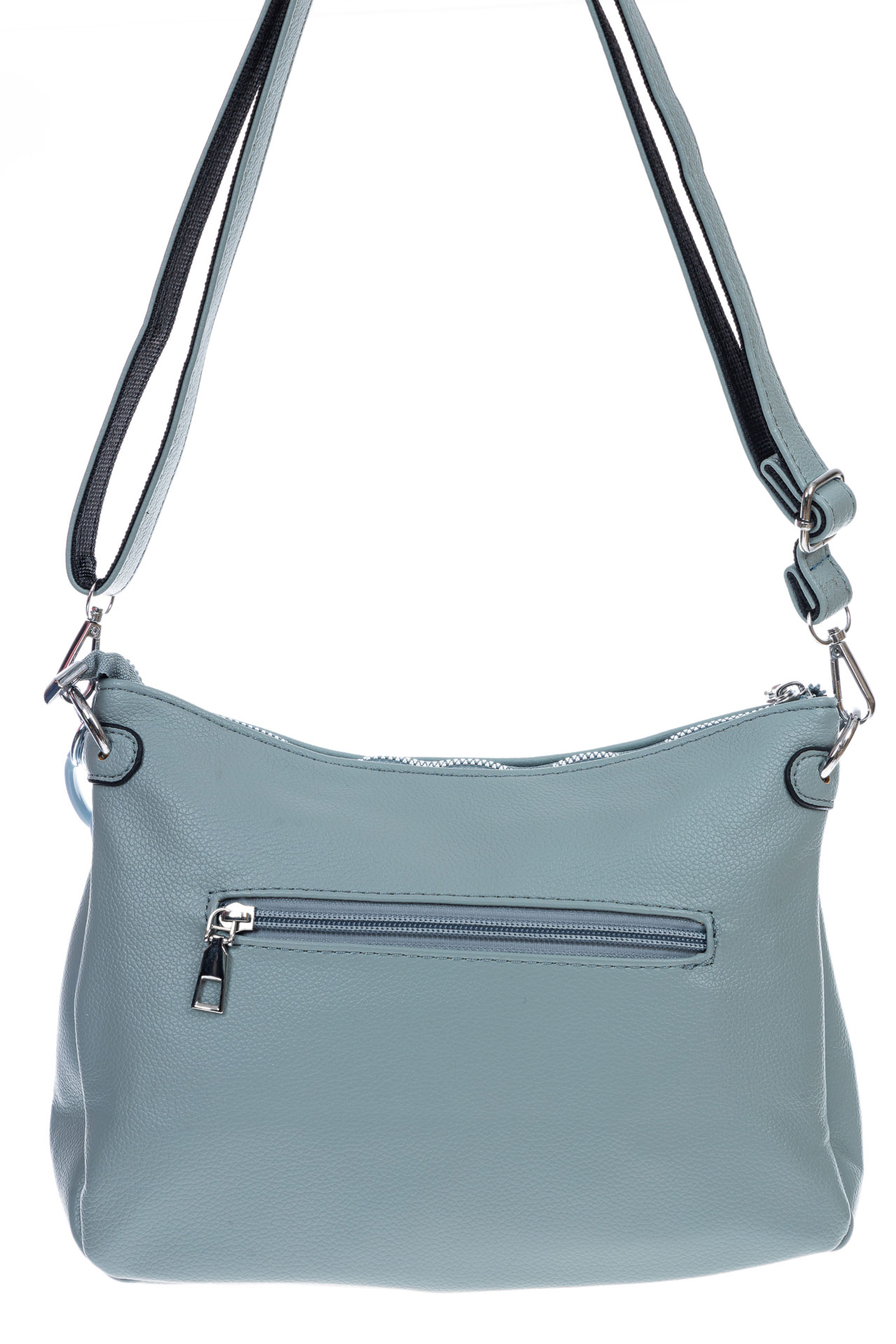 На фото 3 - Женская сумка кросс-боди из искусственной кожи, цвет голубой