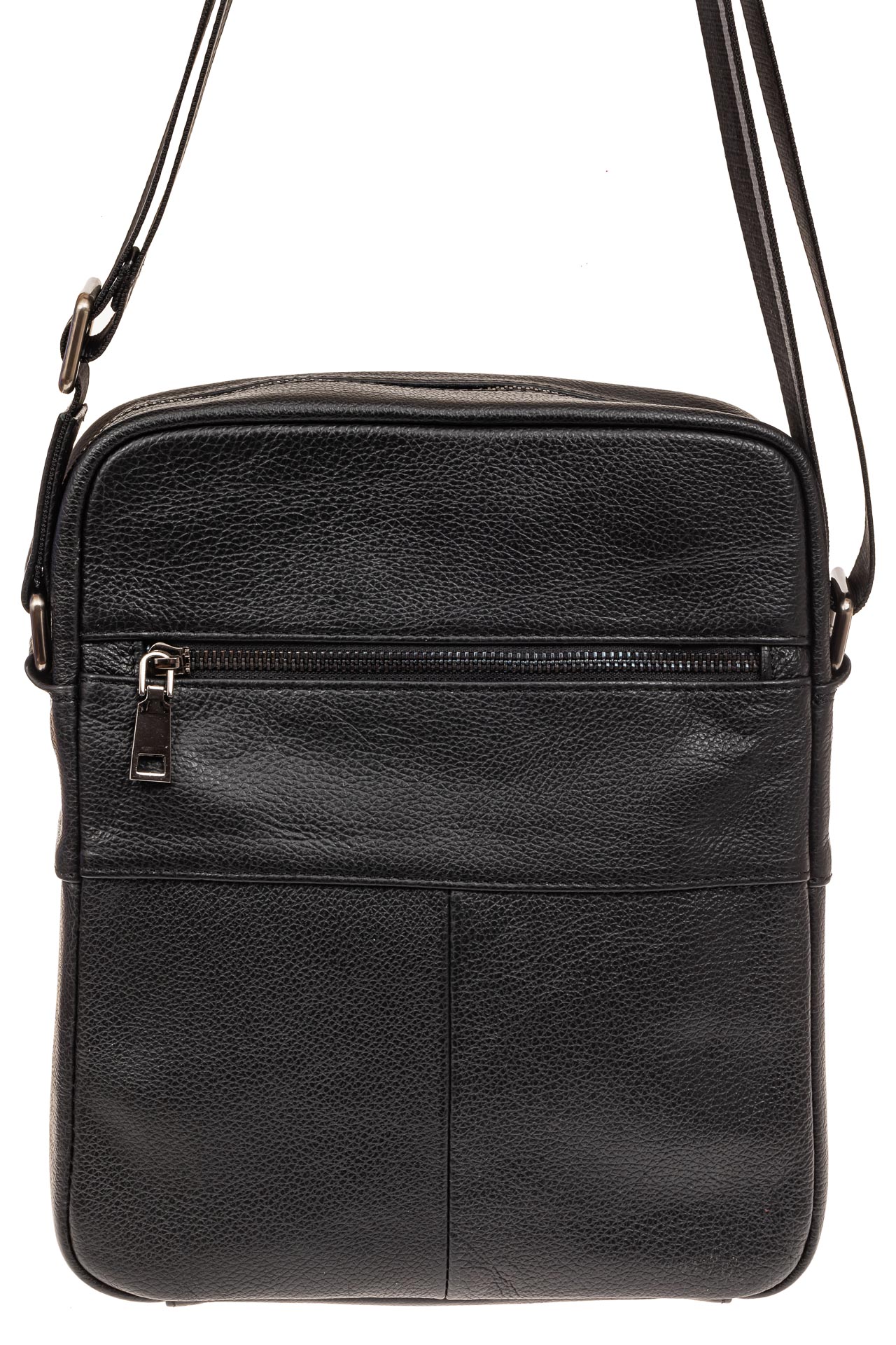 На фото 2 - Мужская сумка планшет из натуральной кожи, цвет черный