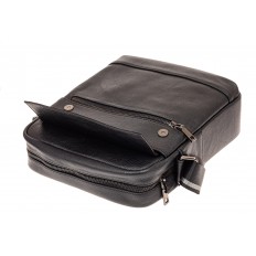На фото 3 - Мужская сумка планшет из натуральной кожи, цвет черный