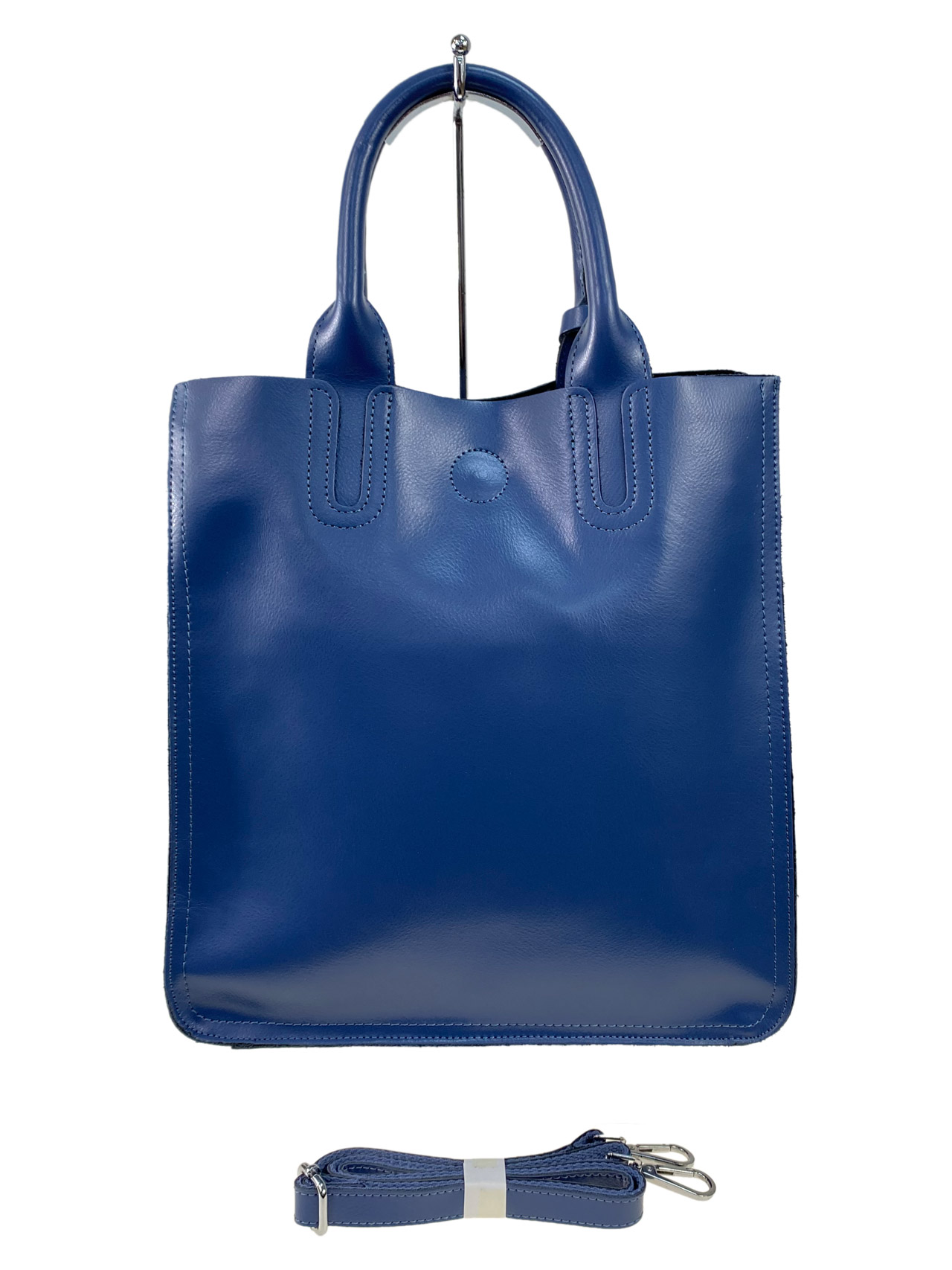 На фото 2 - Женская сумка из натуральной кожи, цвет ярко синий