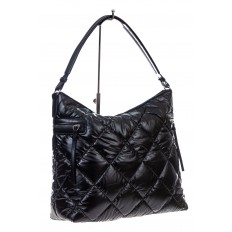 На фото 3 - Женская сумка-шоппер из водооталкивающей ткани, цвет черный