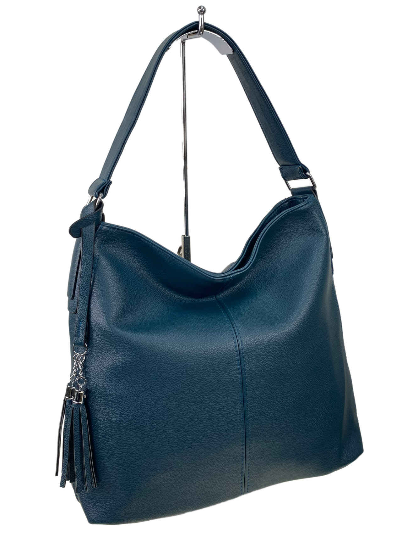 На фото 2 - Женская сумка из искусственной кожи, цвет бирюзовый