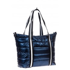 На фото 3 - Cтильная женская сумка-шоппер из водооталкивающей ткани, цвет синий