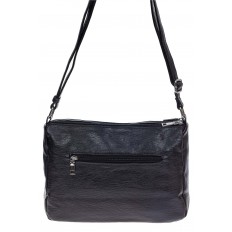 На фото 3 -  Женская классическая сумка из искусственной кожи, цвет черный