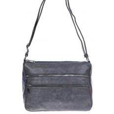 На фото 2 -  Женская классическая сумка из искусственной кожи, цвет темно серый