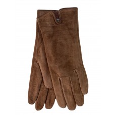 На фото 1 - Элегантные демисезонные перчатки из замши, цвет коричневый