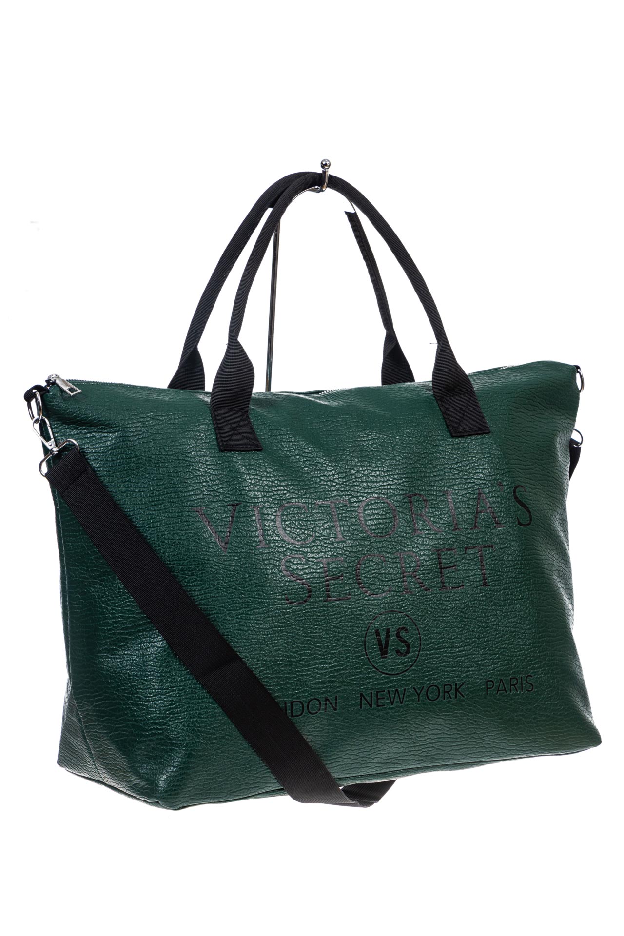 На фото 3 - Женская сумка из искусственной кожи, цвет зеленый 