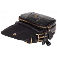 На фото 4 - Универсальная кожаная сумка, цвет черный