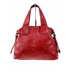 На фото 2 - Женская сумка из искусственной кожи, цвет красный