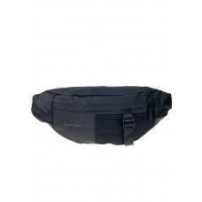 На фото 1 - Поясная мужская сумка из текстиля цвет черный