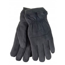 На фото 1 - Утеплённые мужские перчатки цвет серый